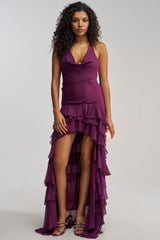 TO ALL MY FANS CHIFFON RUFFLE MAXI DRESS