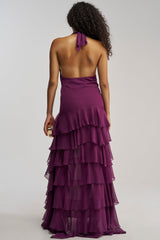 TO ALL MY FANS CHIFFON RUFFLE MAXI DRESS