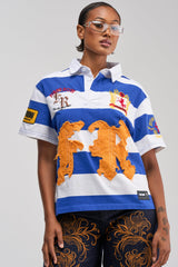 FIRST ROW ICON STATUS CROPPED STRIPED POLO