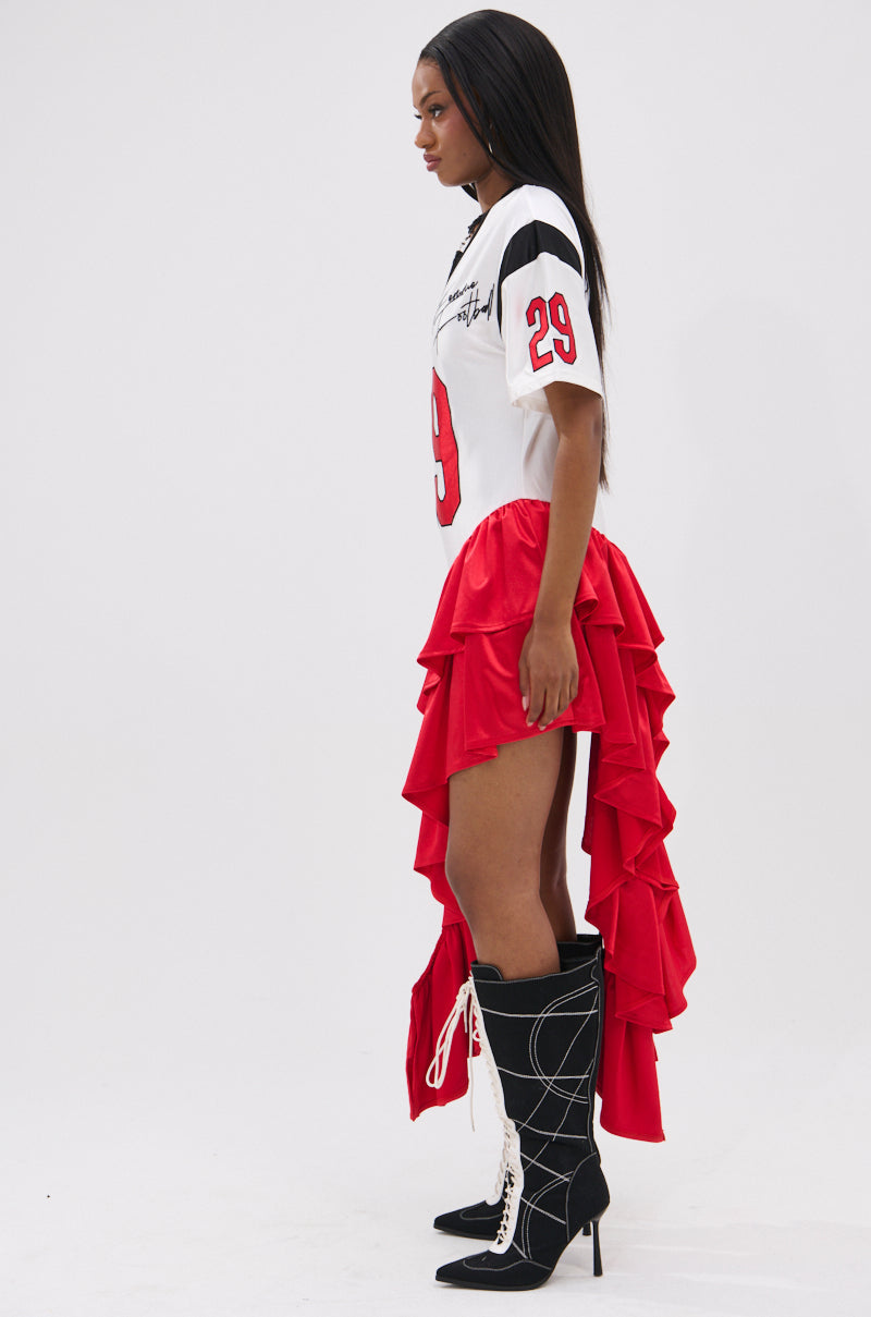 FEMME FOOTBALL JERSEY MINI DRESS