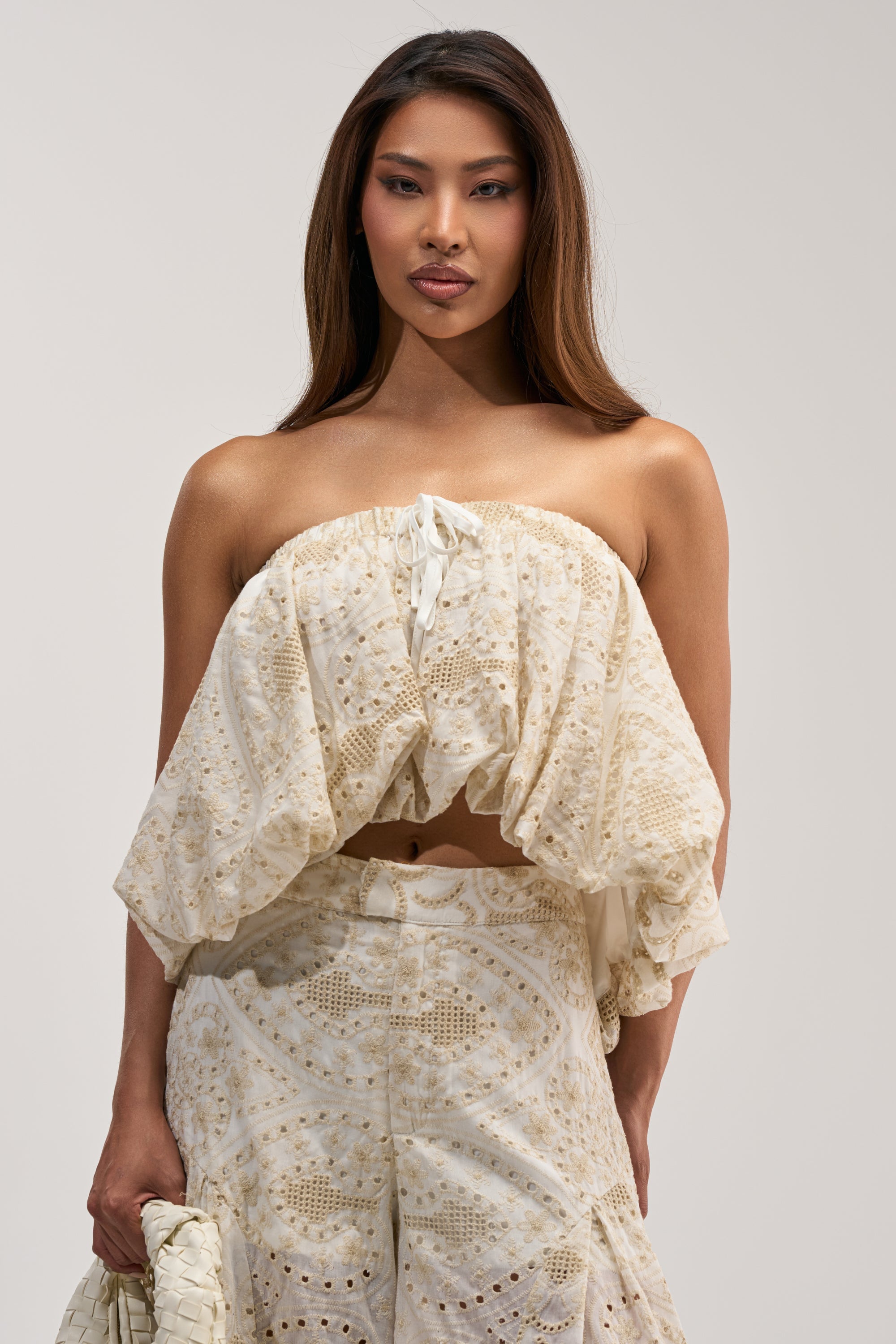 SUMMER TIME BLISS EYELET TUBE TOP