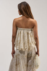 SUMMER TIME BLISS EYELET TUBE TOP