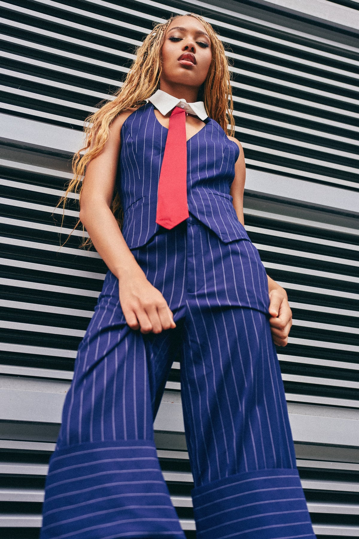 BIG BANK STRIPED VEST