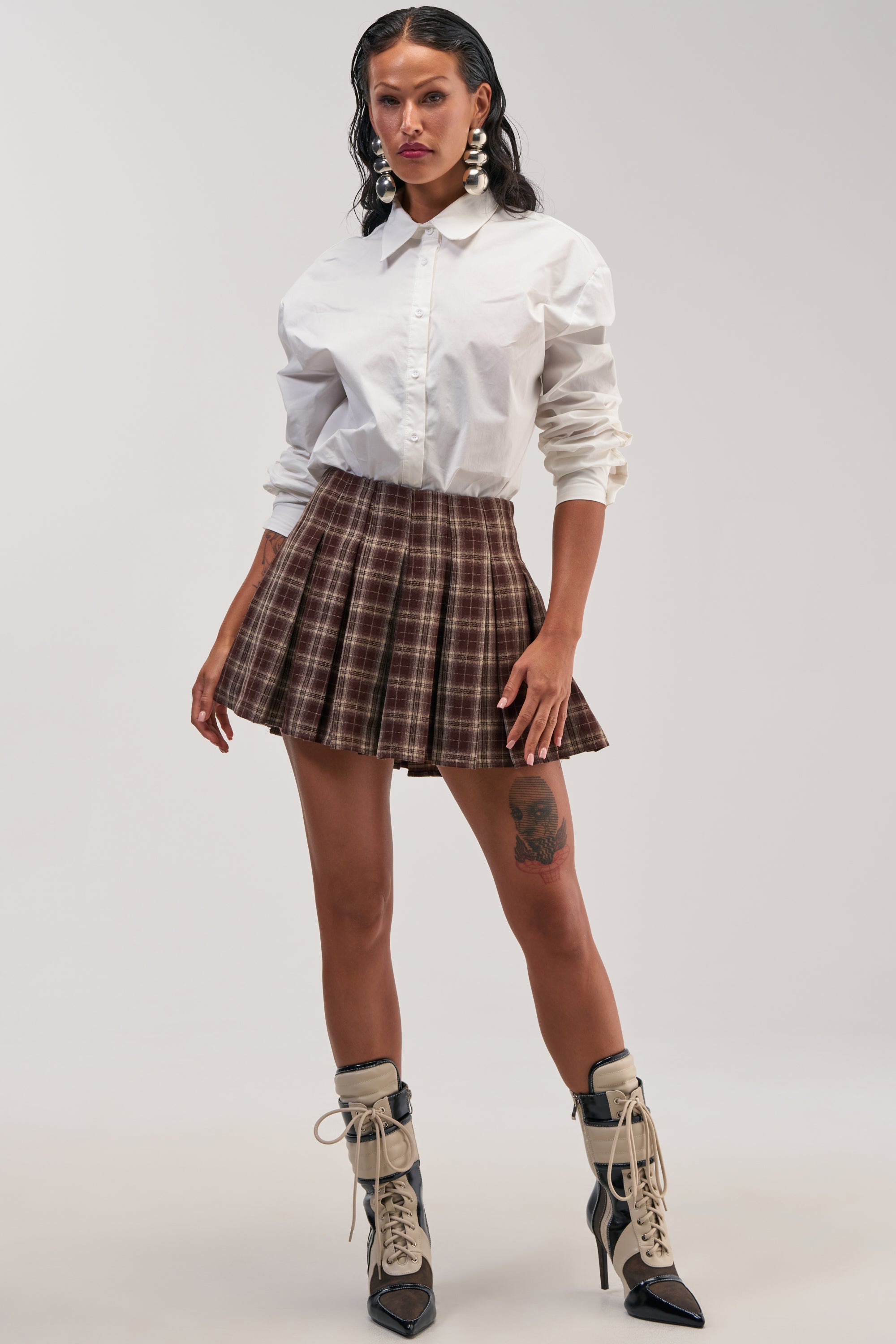 SCHOOL GIRL VIBES MINI SKIRT