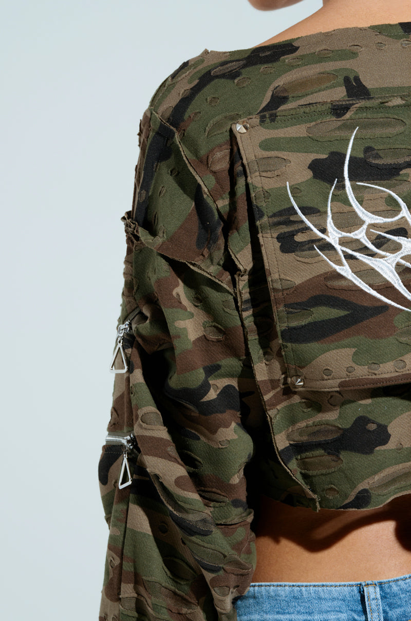 ROCKSTAR CAMO TOP