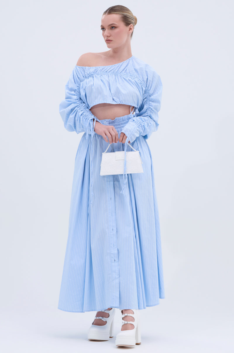 TALK TO ME CINCHED BLOUSE