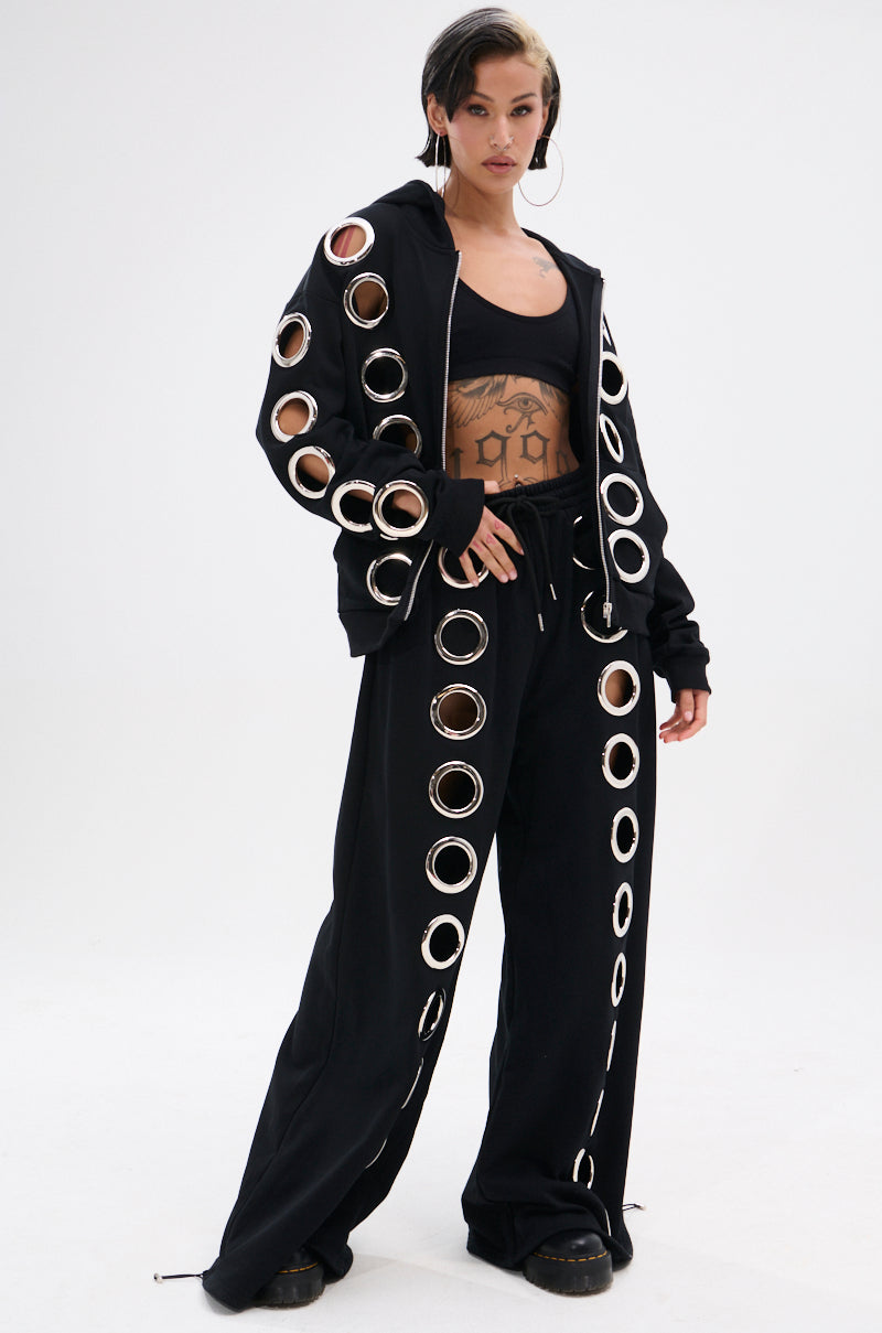 THROUGH THE NIGHT SWEATSHIRT WITH HOLES