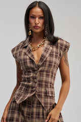 PLAID PRINCESS BUTTON DOWN