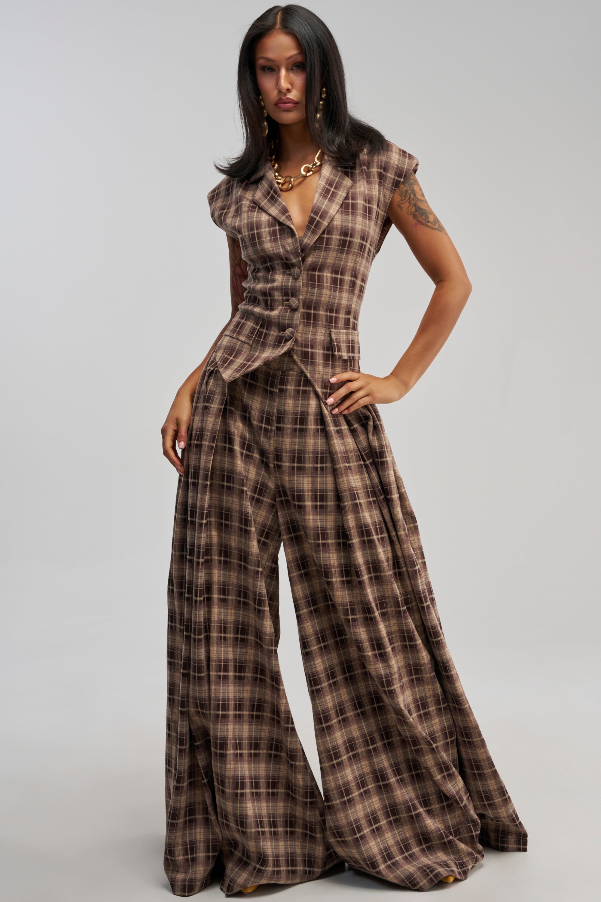 PLAID PRINCESS TROUSER