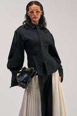 SHE MEANS BUSINESS SUEDE BUTTON DOWN