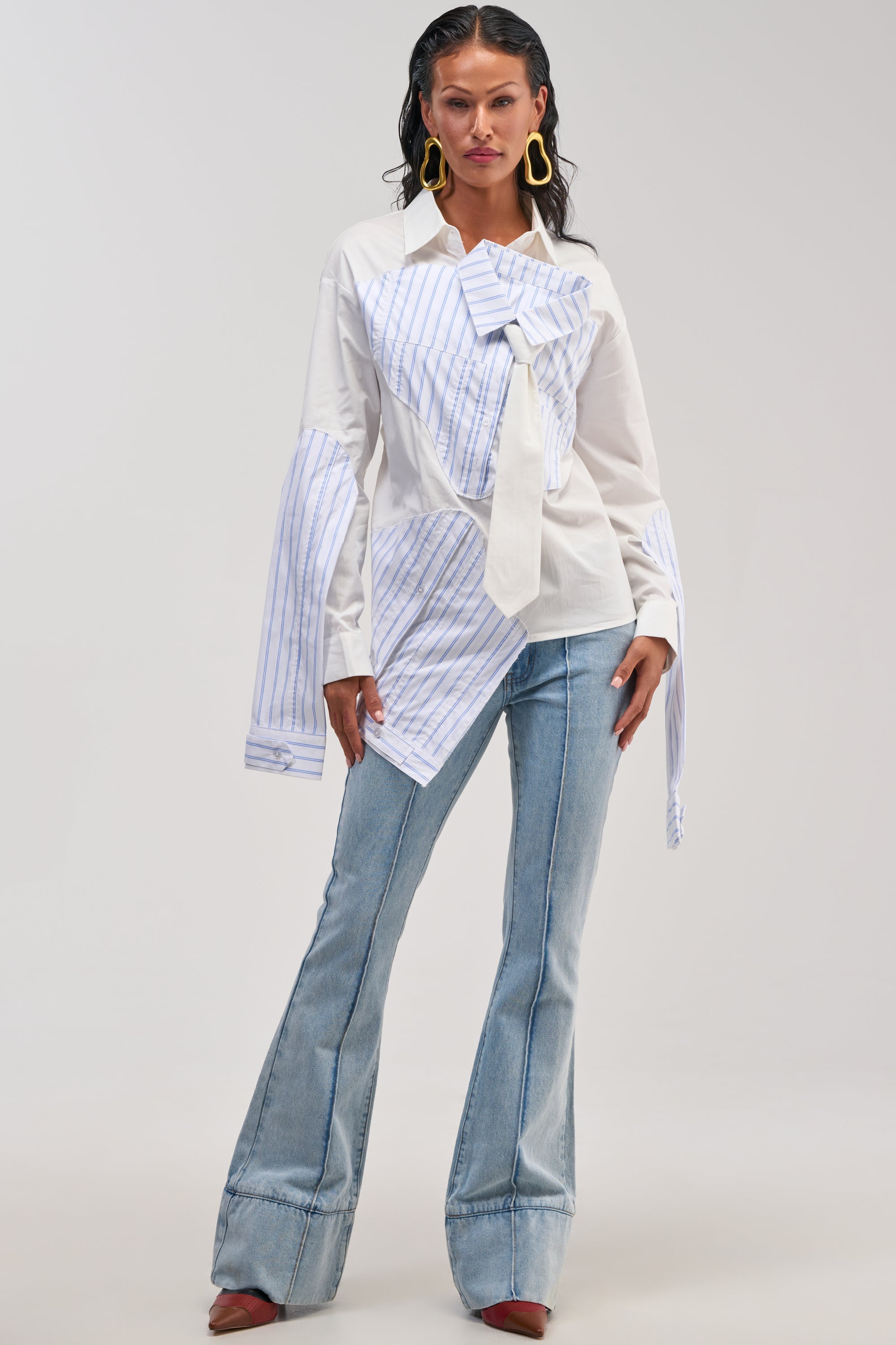 HOT MESS POPLIN BLOUSE