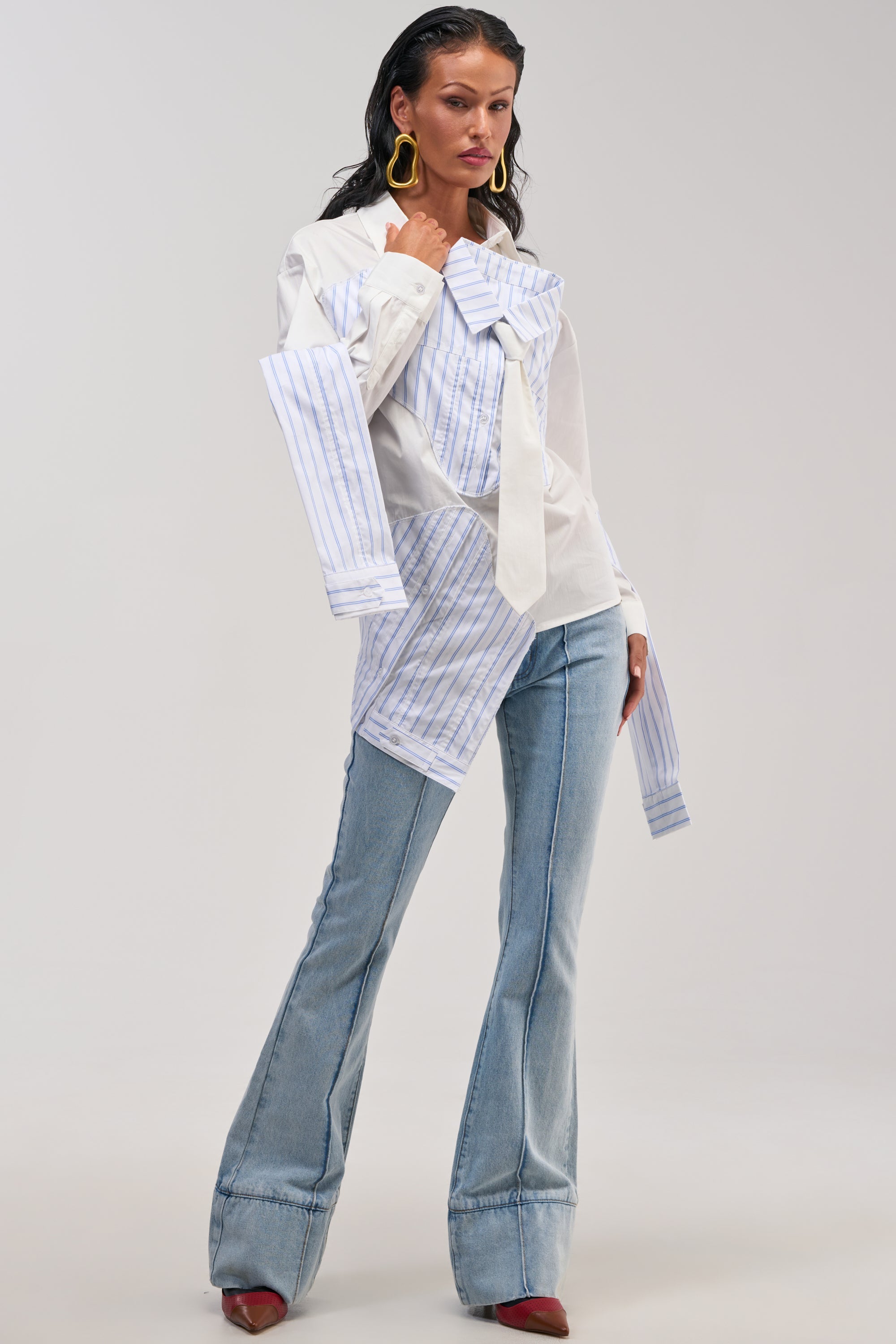 HOT MESS POPLIN BLOUSE