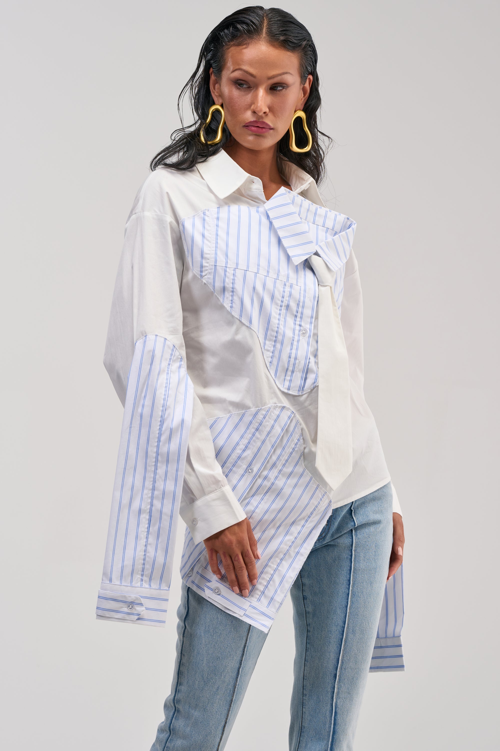 HOT MESS POPLIN BLOUSE