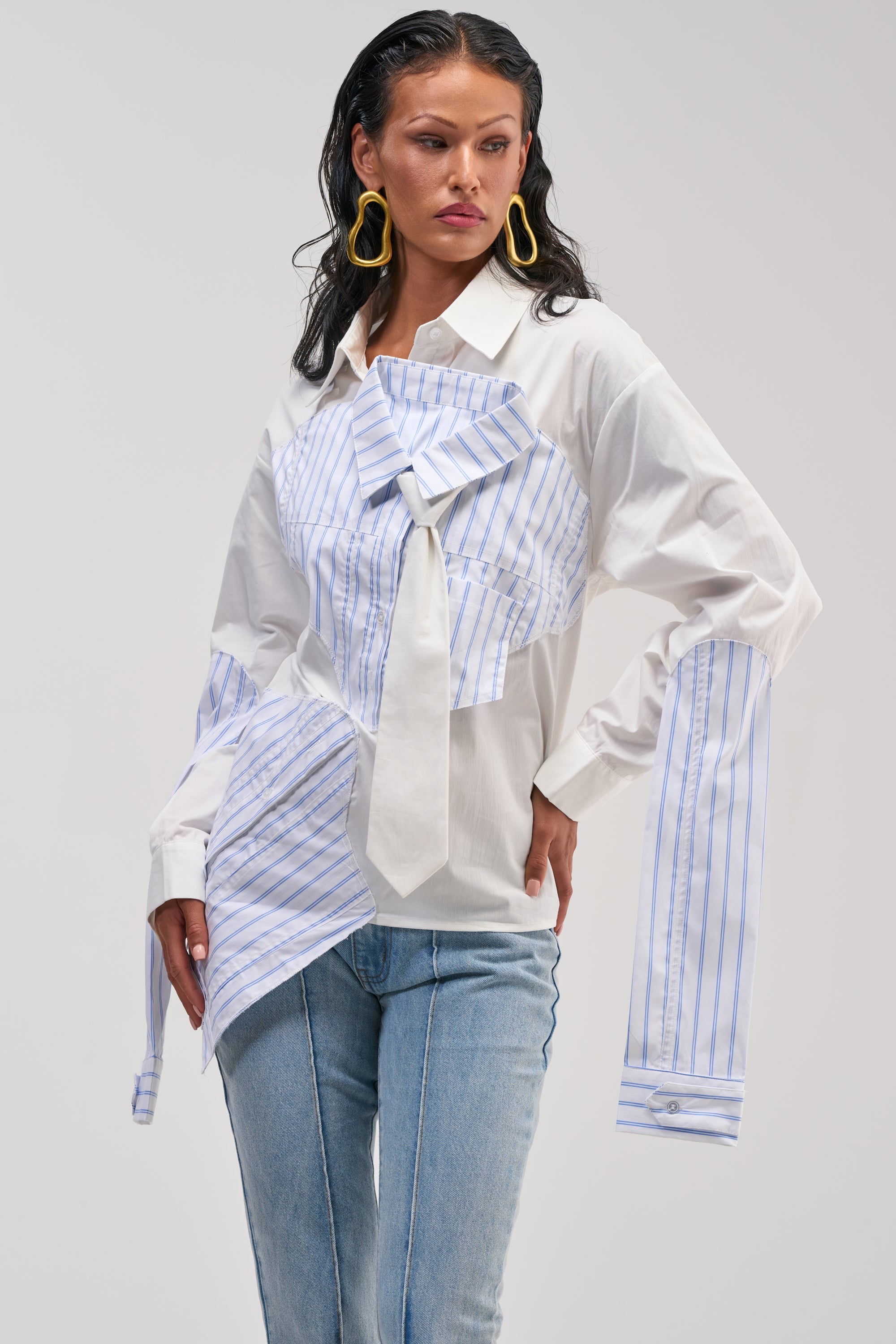 HOT MESS POPLIN BLOUSE