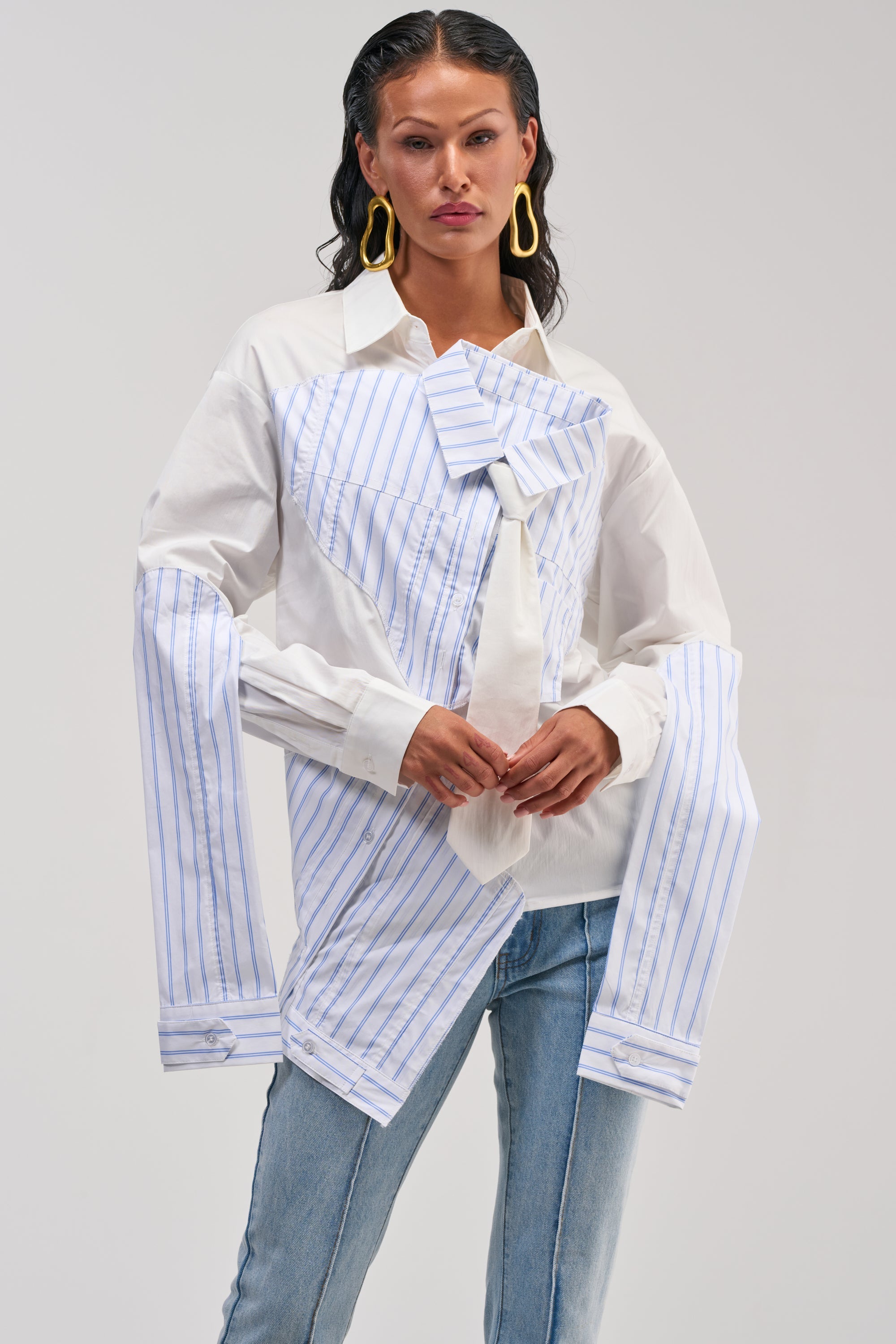 HOT MESS POPLIN BLOUSE