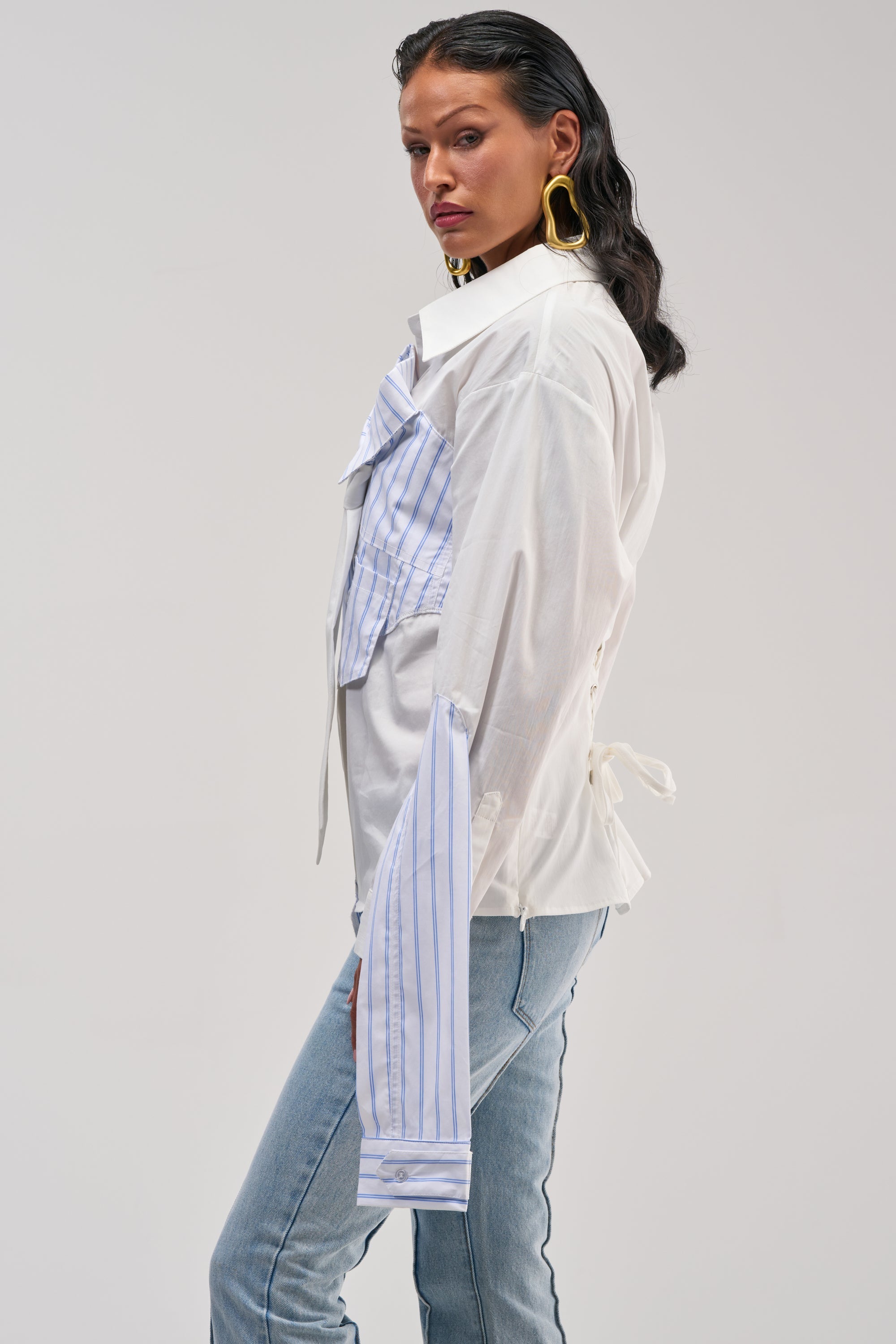 HOT MESS POPLIN BLOUSE