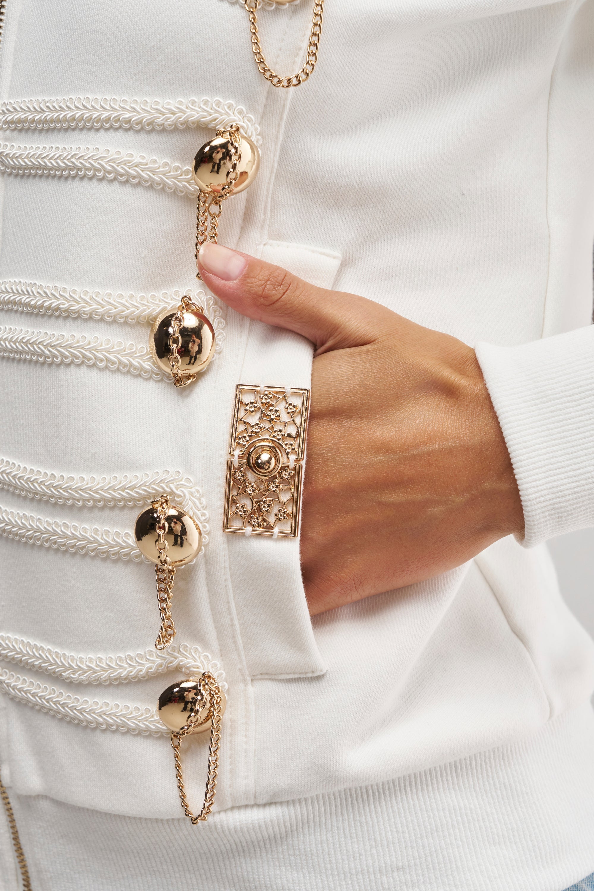 OUT OF YOUR LEAGUE EMBELLISHED SWEATSHIRT
