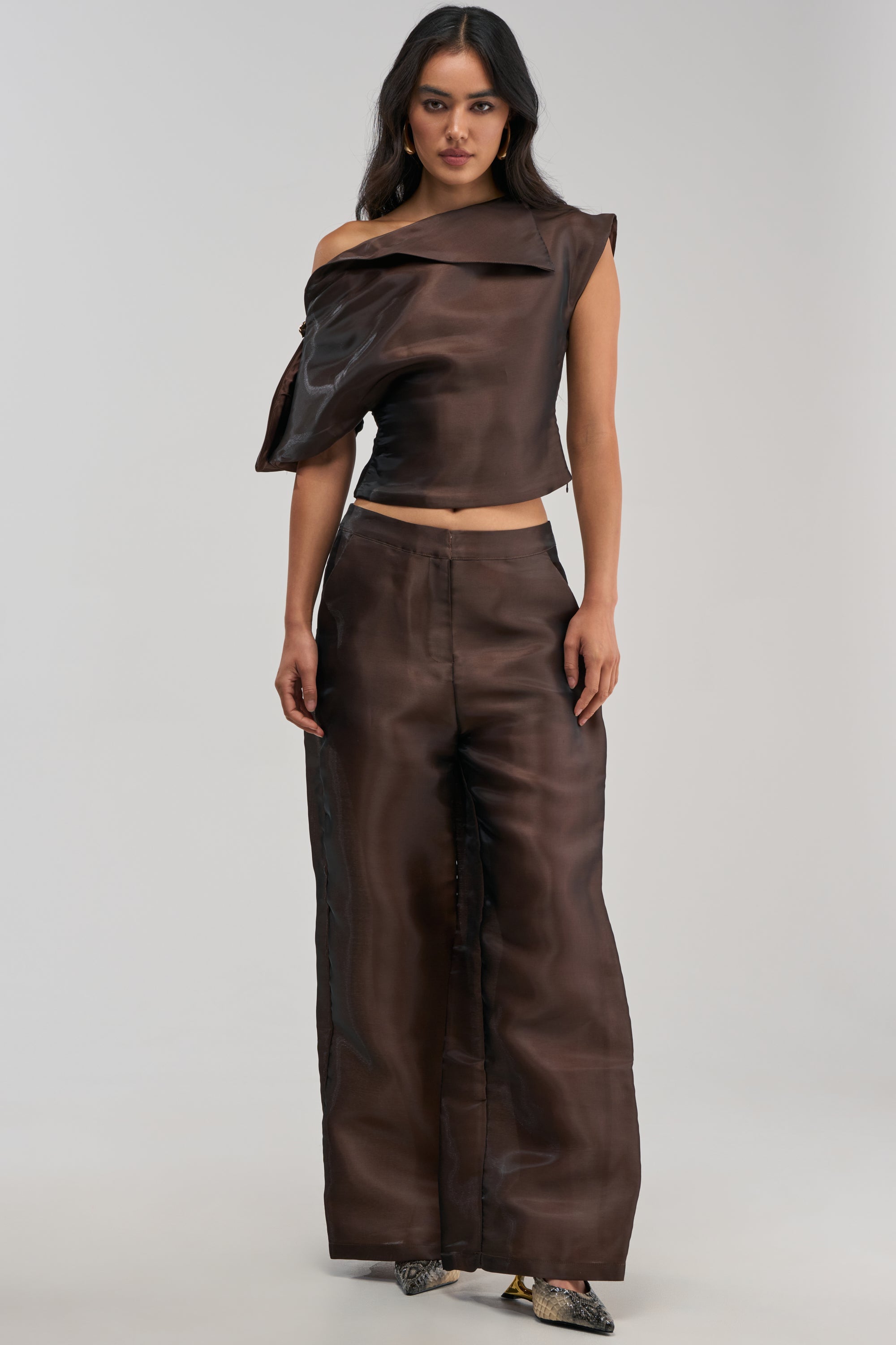 ON FIRE BLOUSE IN BROWN
