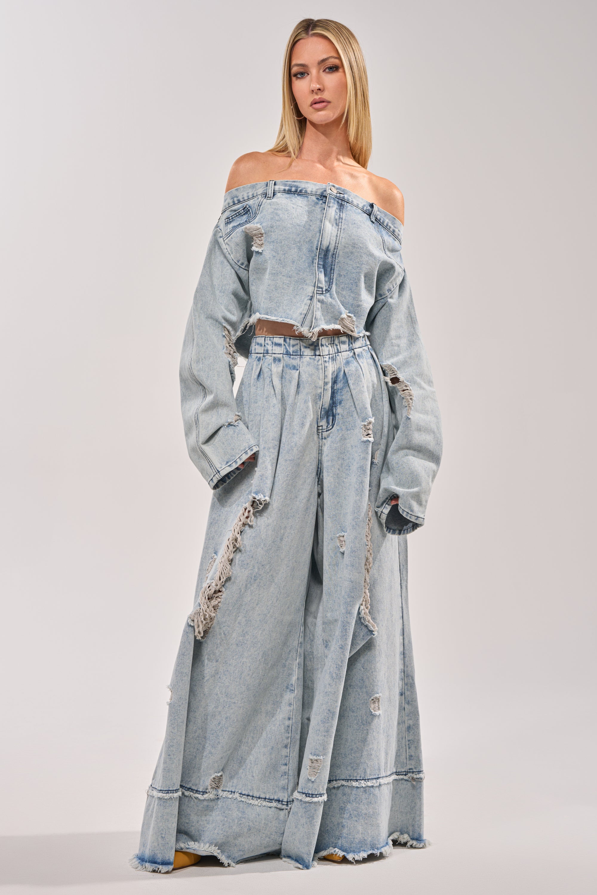 CAMILLE DENIM BLOUSE