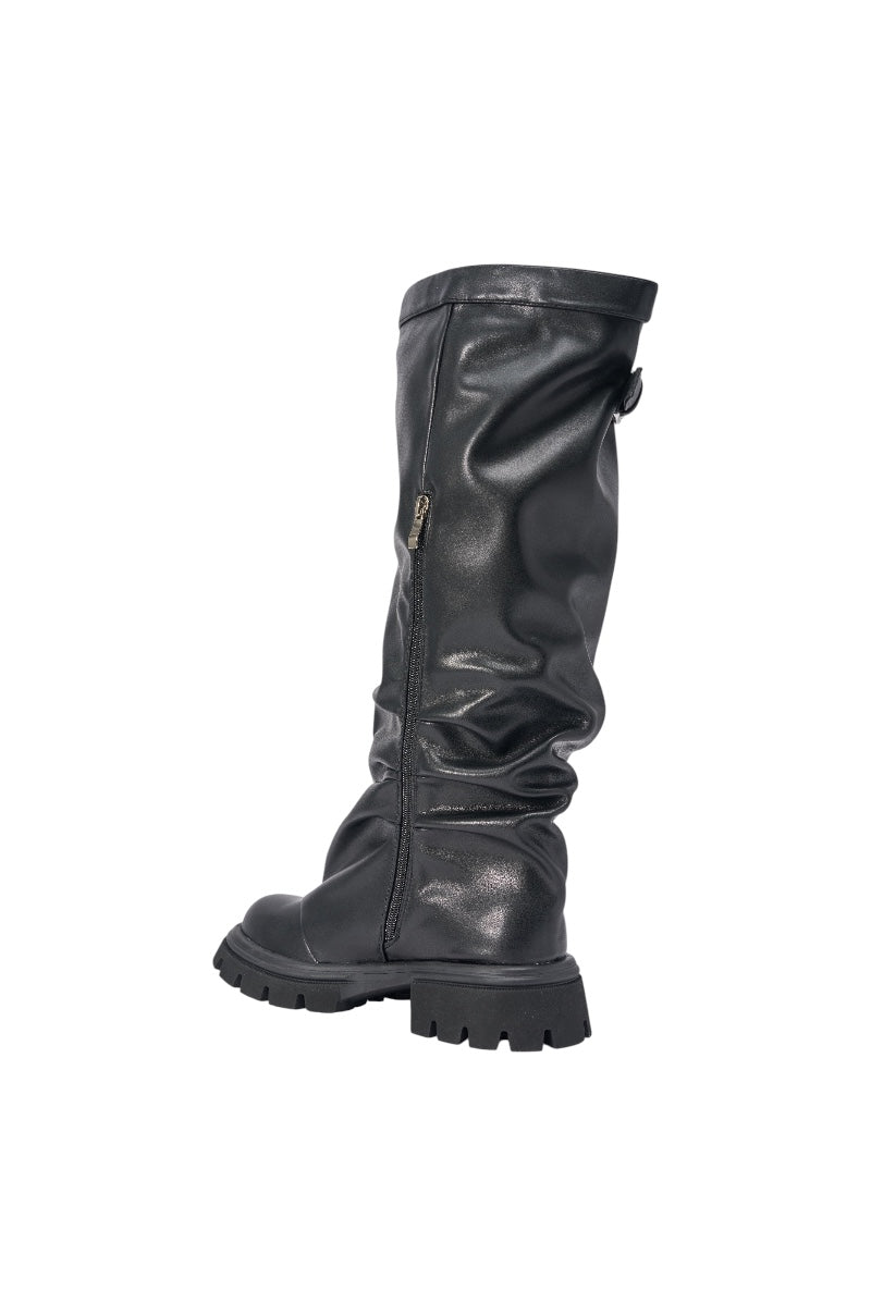 AZALEA WANG GOMEZ BLACK KNEE HIGH BOOT