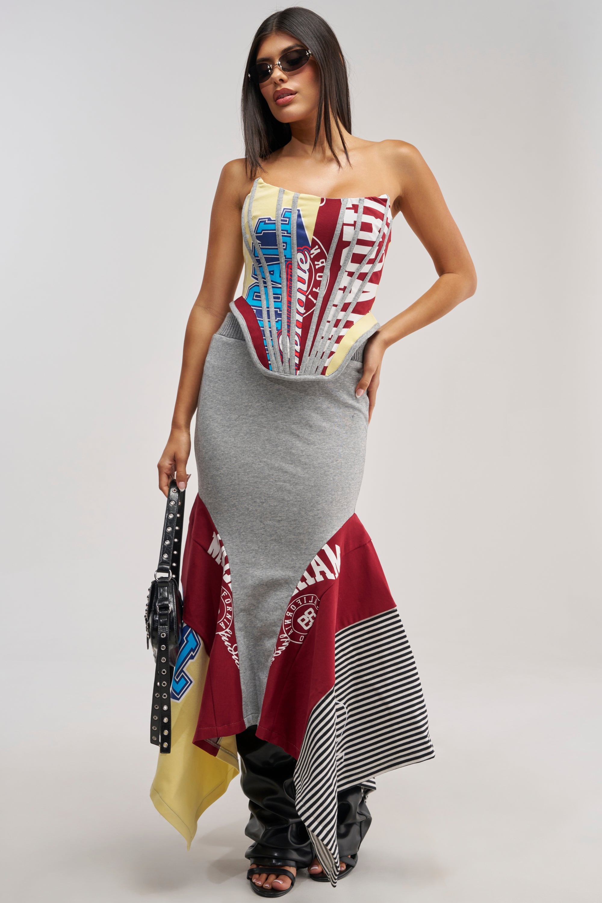 GOING FOR IT ALL MIDI SKIRT
