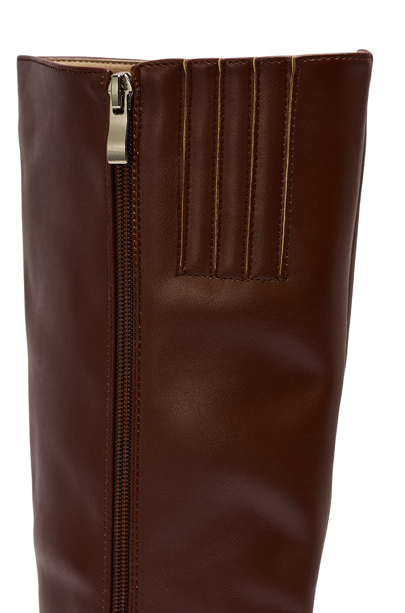 AZALEA WANG HAILEYANN BROWN STILETTO BOOT