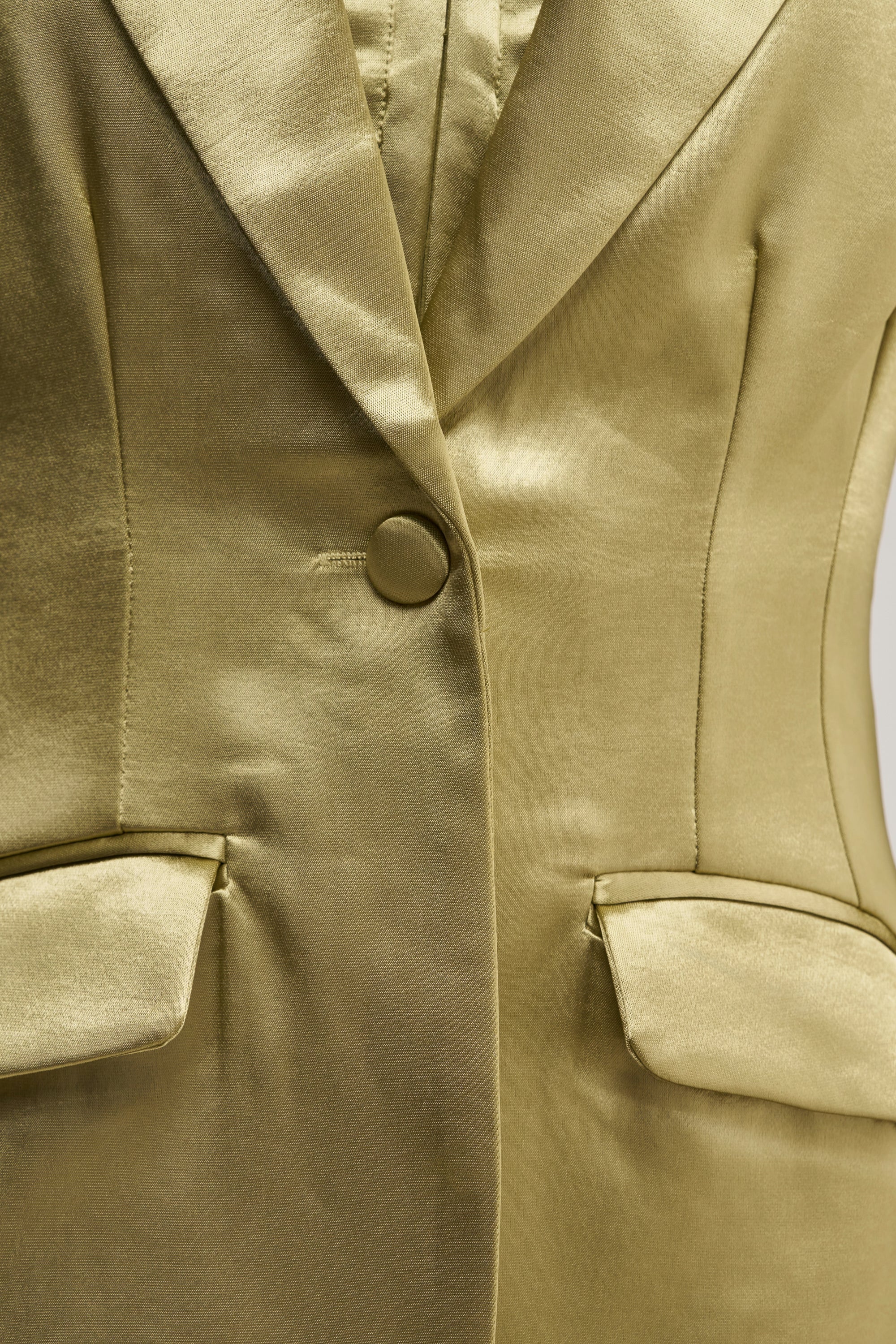 IRIS SATIN BLAZER IN OLIVE