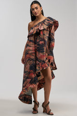MOOD SWING PRINTED BUBBLE MINI DRESS