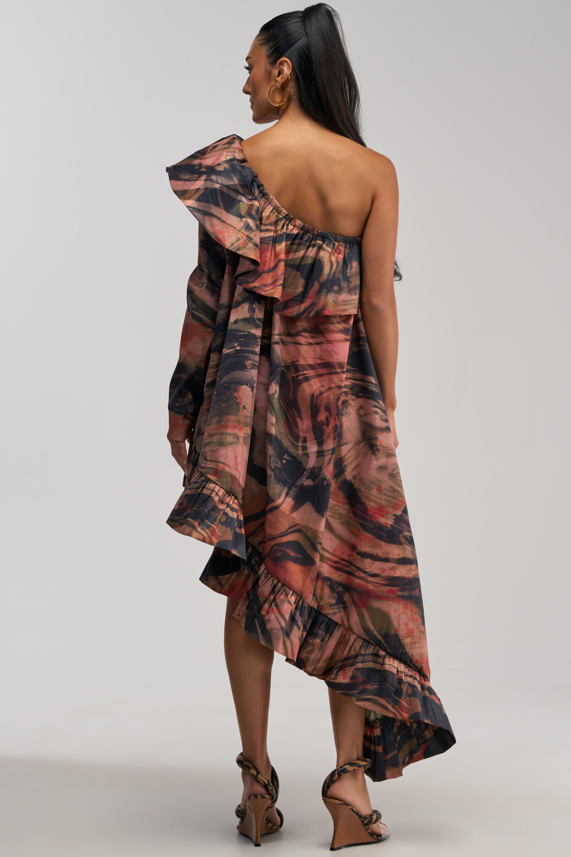 MOOD SWING PRINTED BUBBLE MINI DRESS