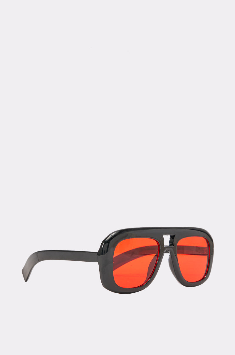 RED AND HOT SHIELD SUNGLASSES