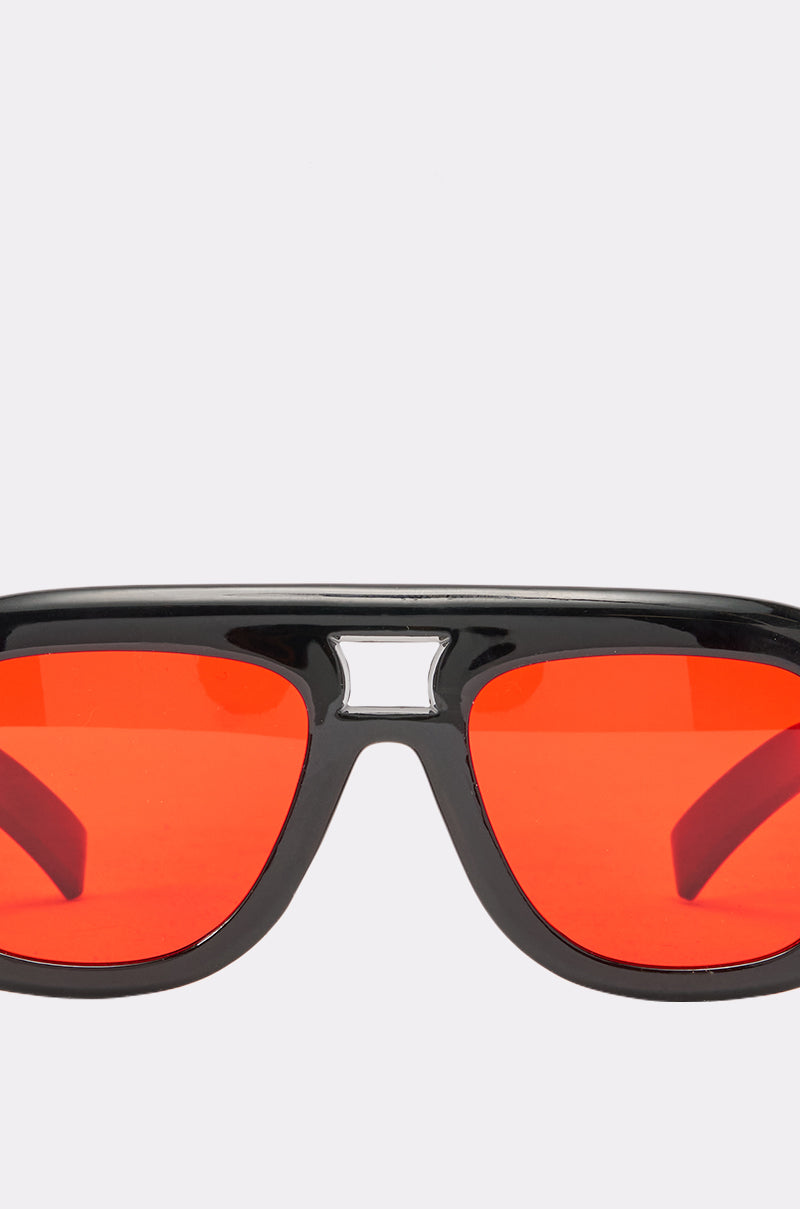 RED AND HOT SHIELD SUNGLASSES