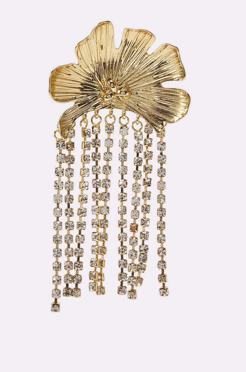 SHINE SOCIETY FLORAL DANGLE EARRINGS
