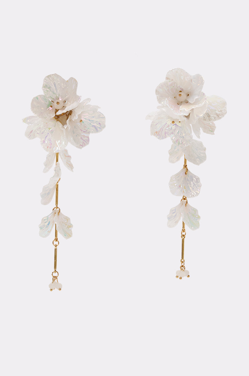 IRIDESCENT FLORAL EARRINGS