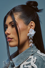 IRIDESCENT FLORAL EARRINGS