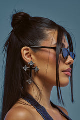 ELITE ENERGY CROSS EARRINGS