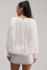 CLASSY AND CUTE CHIFFON MINI DRESS IN WHITE