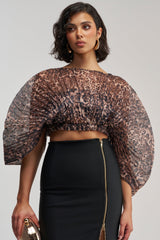 UNTAMED INSTINCT CHIFFON TOP