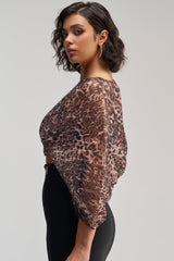 UNTAMED INSTINCT CHIFFON TOP