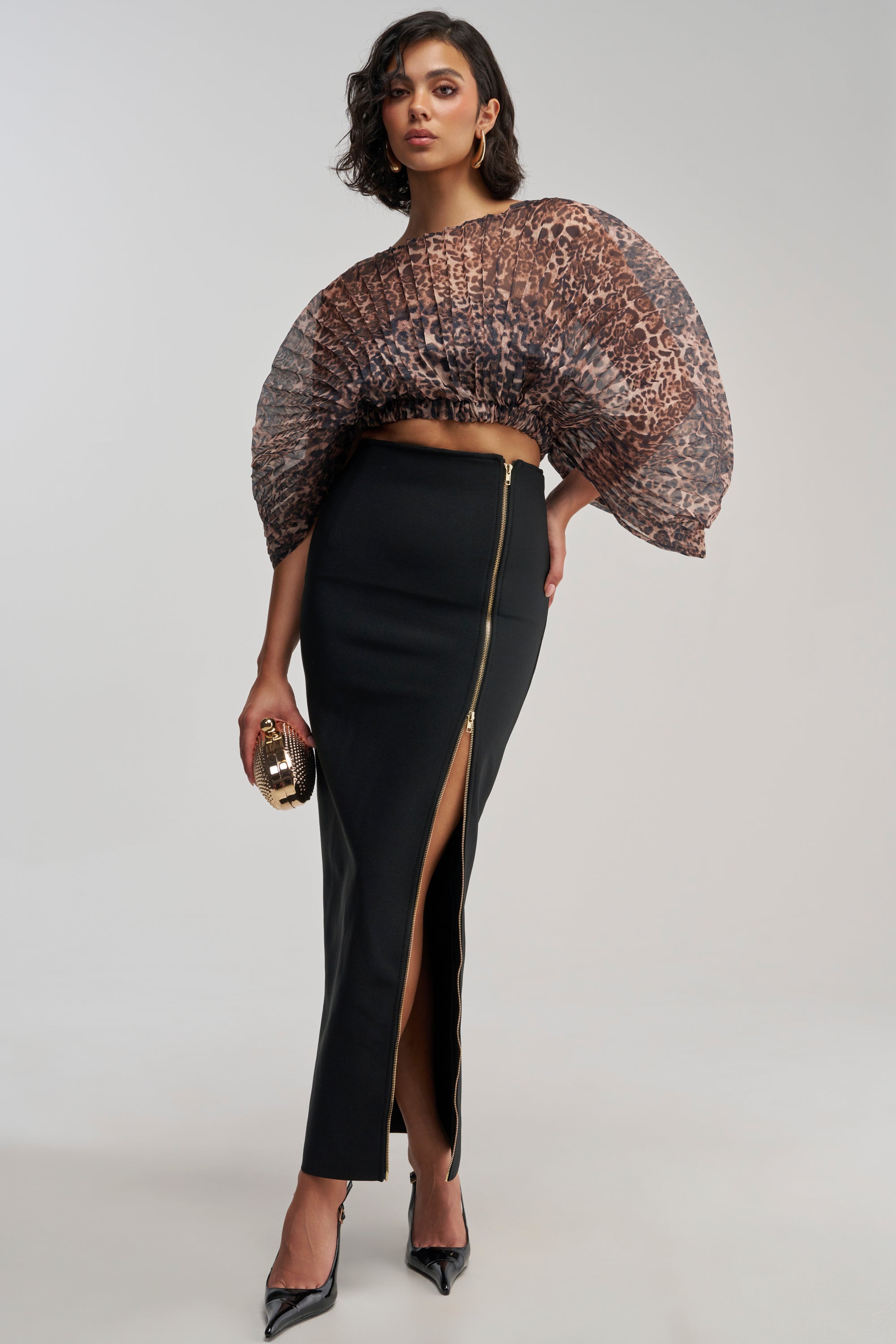 UNTAMED INSTINCT CHIFFON TOP