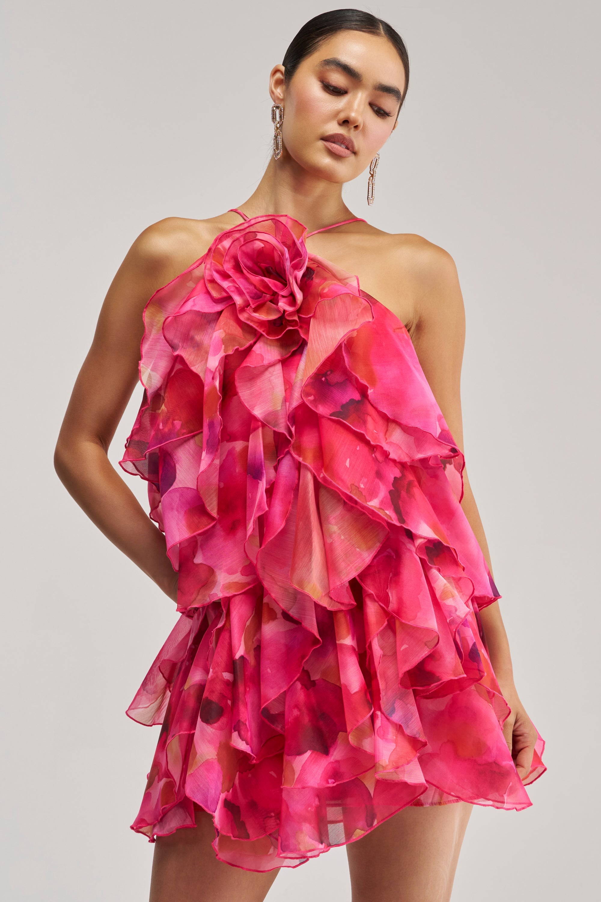 I AM THE PARTY MINI DRESS IN POP PINK