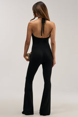 A CLASSIC TWIST SLINKY BLACK JUMPSUIT
