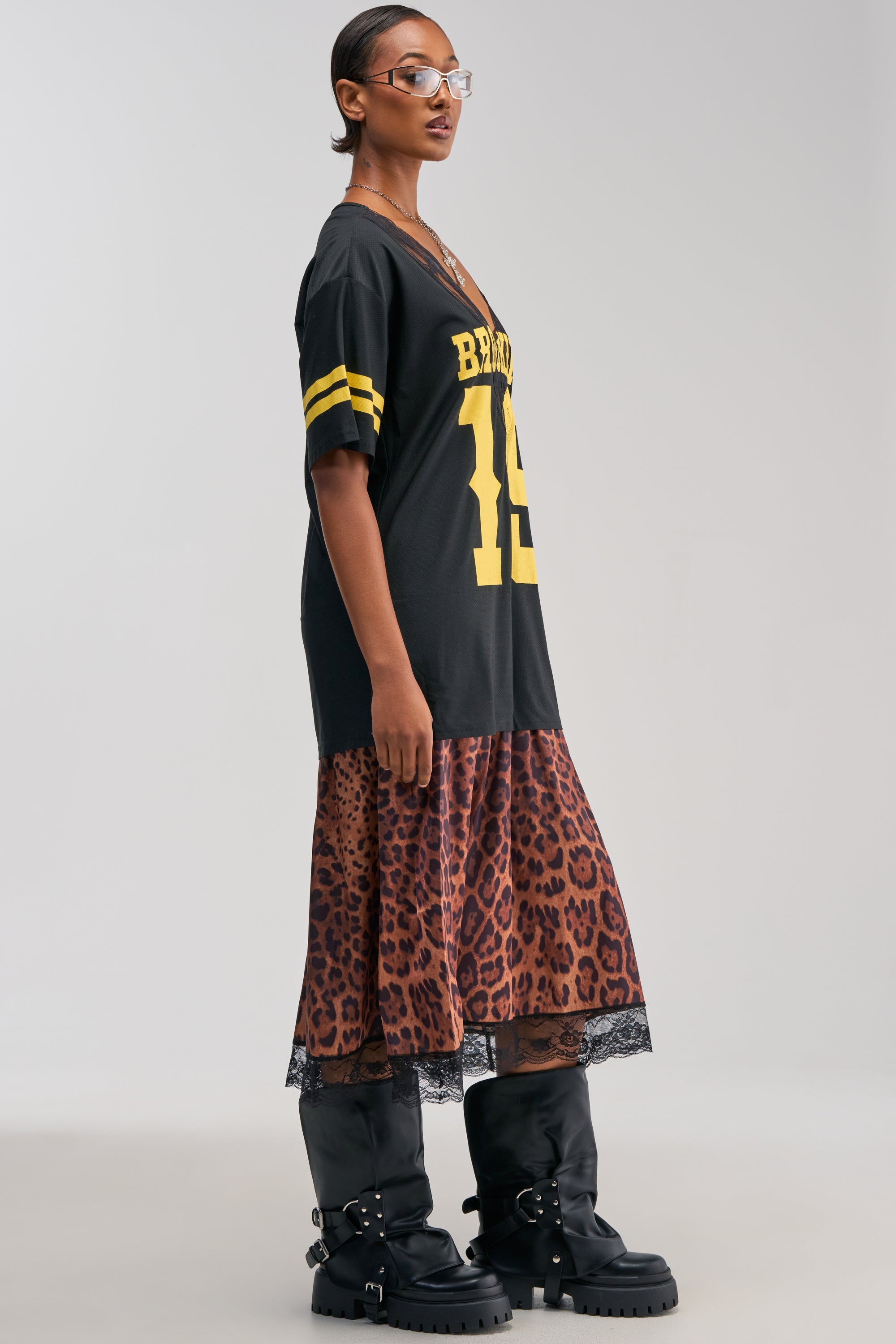 CITY GIRL LAYERED JERSEY MAXI DRESS