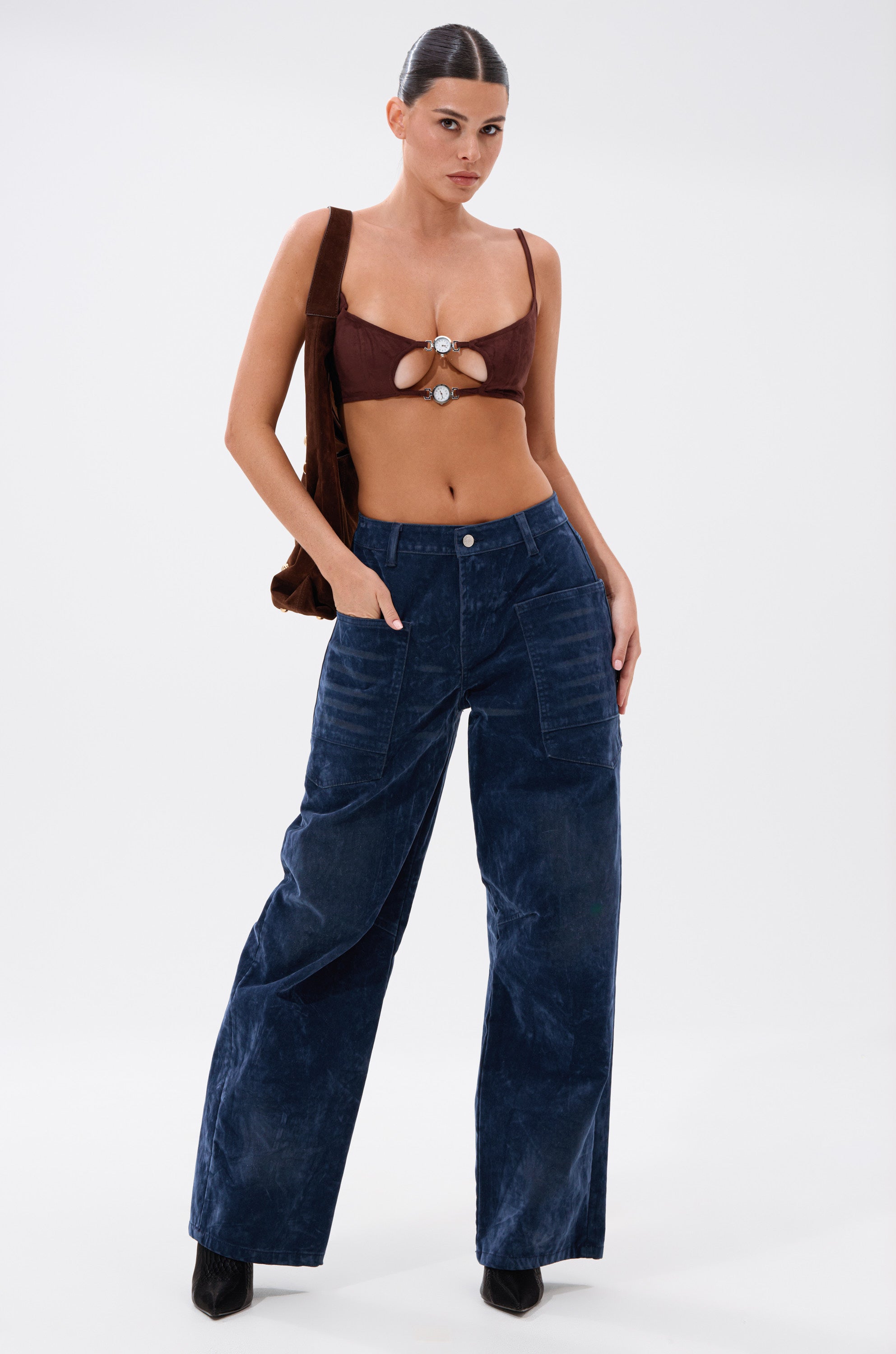 READ BETWEEN THE LINES CLOCK BRALETTE