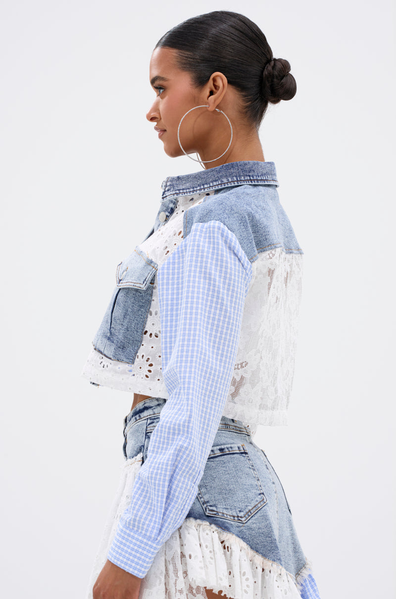 LET'S HAVE FUN BUTTON DOWN TOP