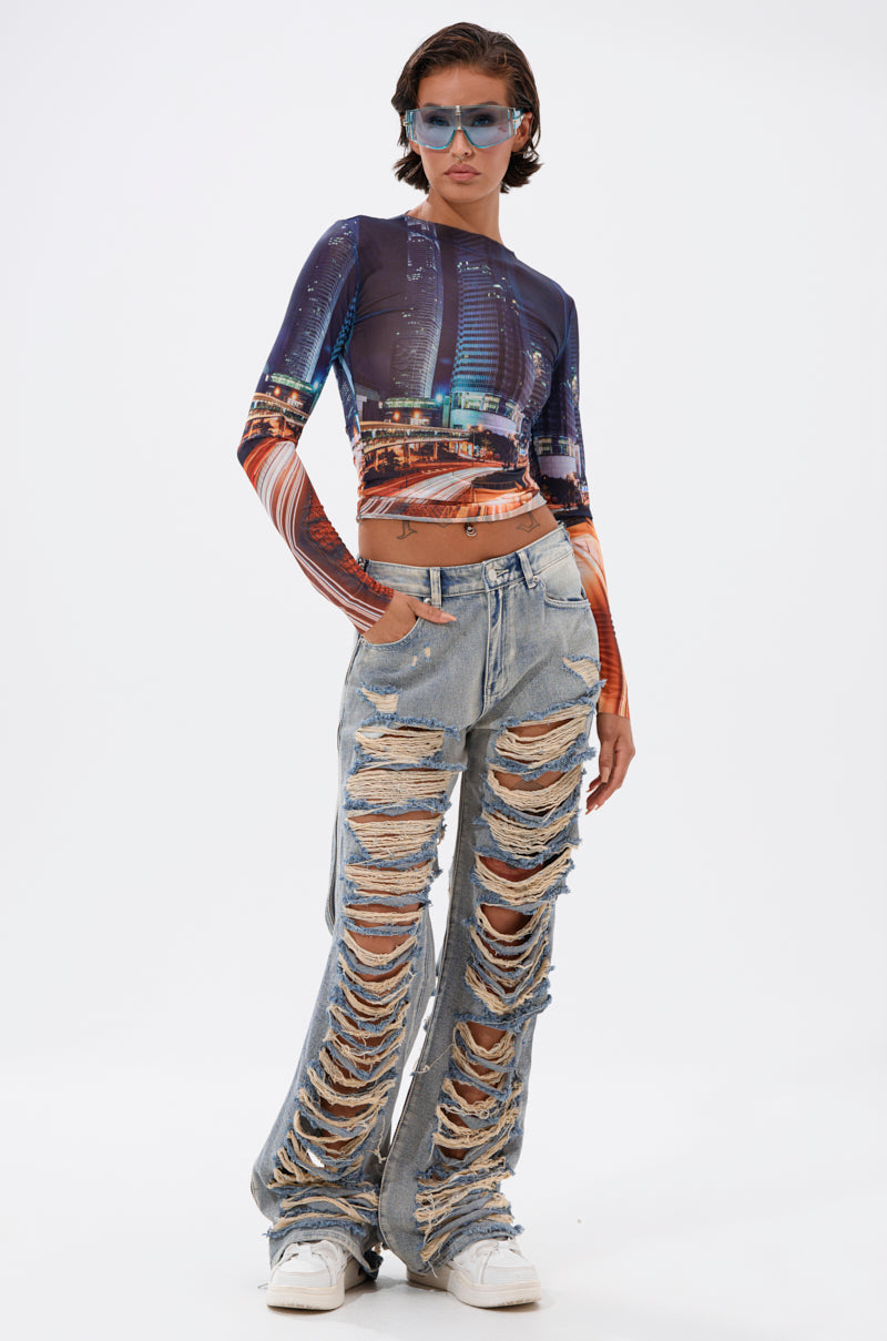 REAL TALK DISTRESSED JEANS
