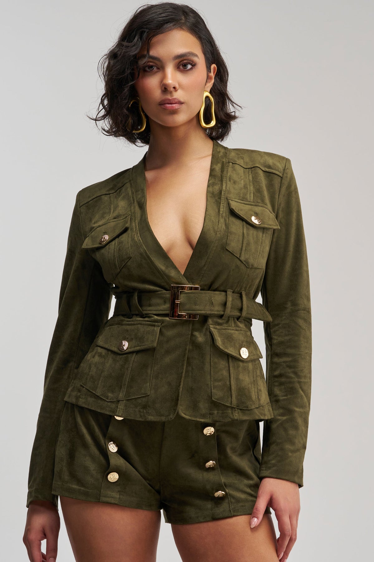 LOLITA FAUX SUEDE BLAZER
