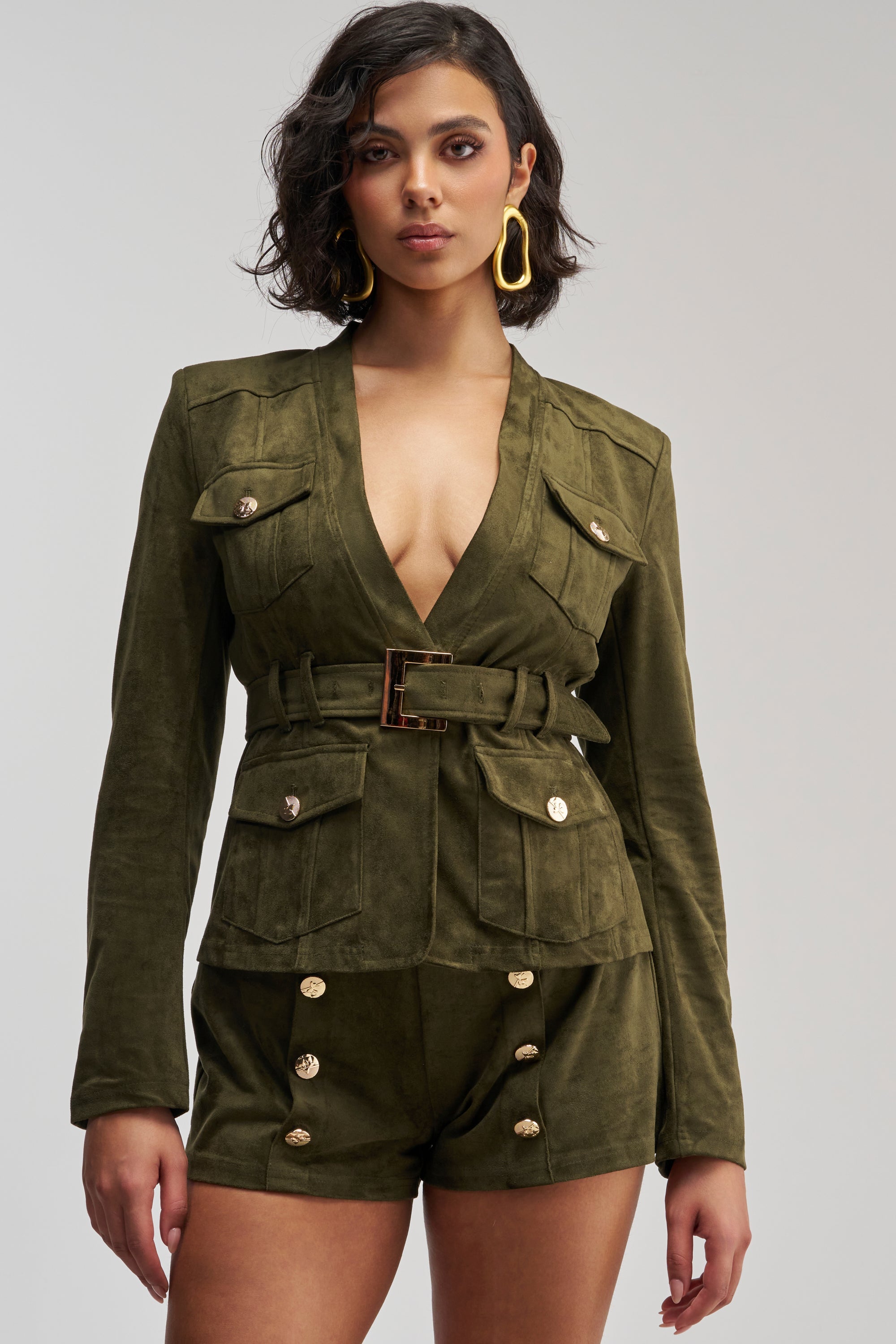 LOLITA FAUX SUEDE BLAZER