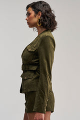 LOLITA FAUX SUEDE BLAZER