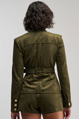 LOLITA FAUX SUEDE BLAZER