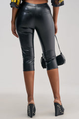 A LITTLE BIT OF THIS FAUX LEATHER CAPRI